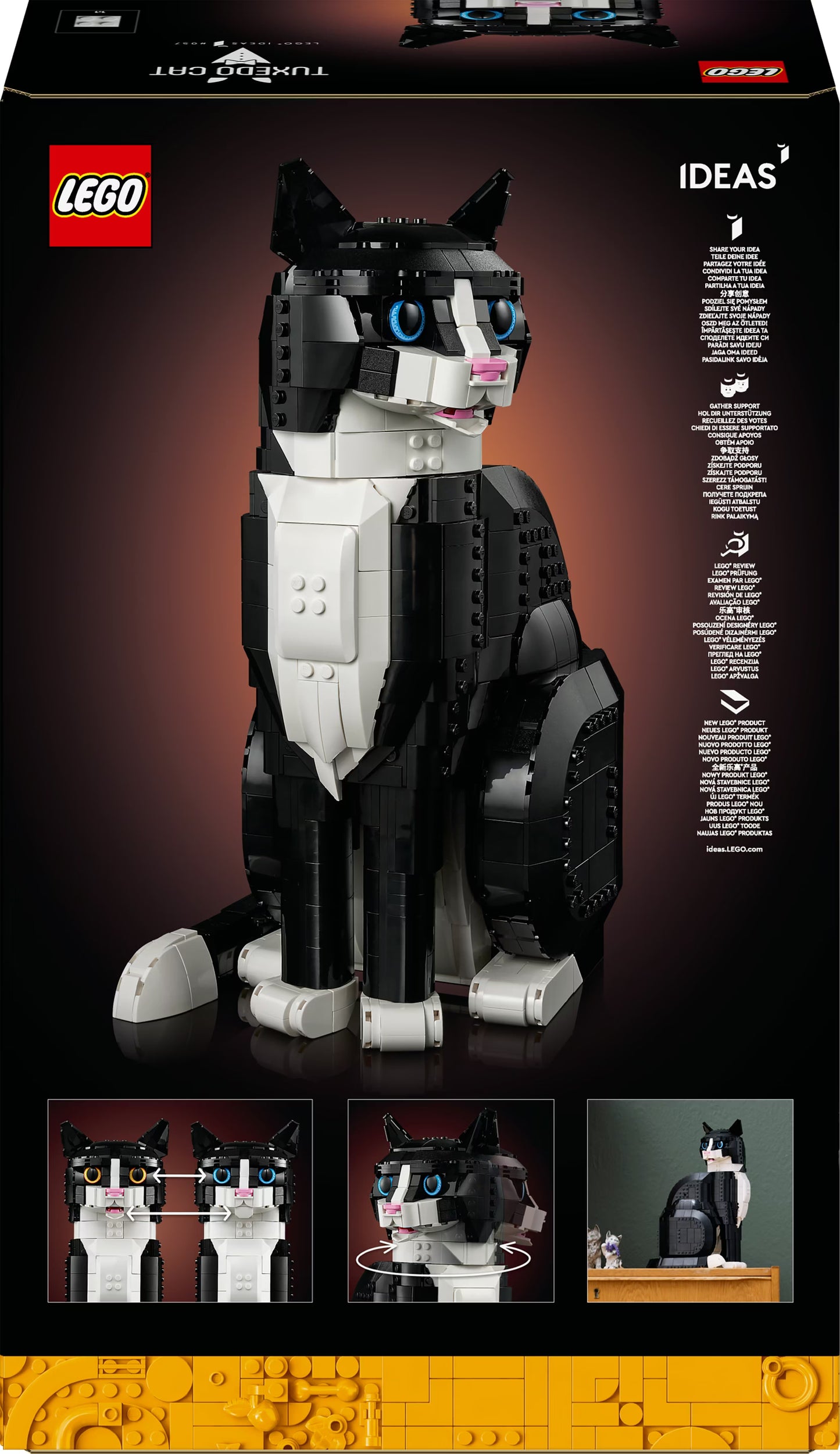 Lego  Schwarz-weisse Katze (21349)