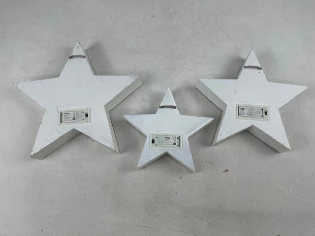 LED-Sterne "Xmas" weiss (3er-Set)