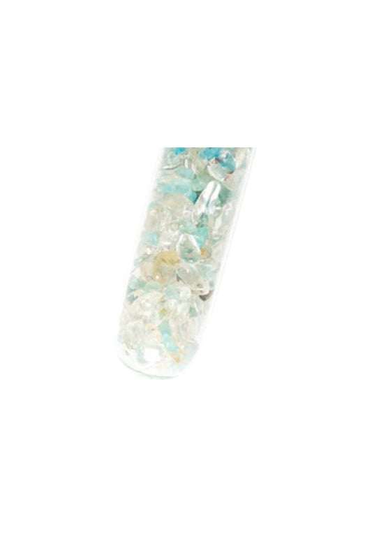 Edelstein Wasserstab "Kommunikation & Ausdruck" (Aquamarin & Bergkristall)