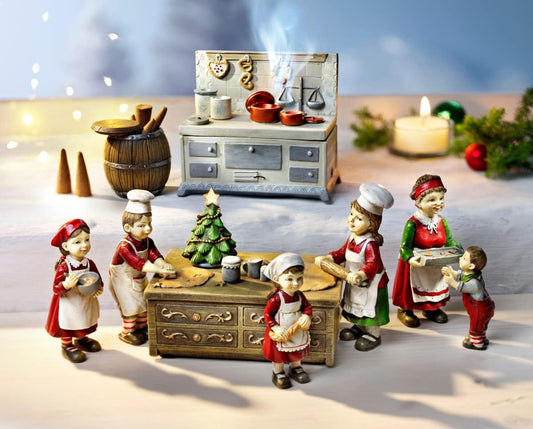 Weihnachtsbäckerei mit Spieluhr, 9-teilig
