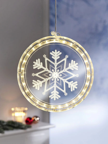 LED-Hängedeko "Snowflake", 26 LEDs