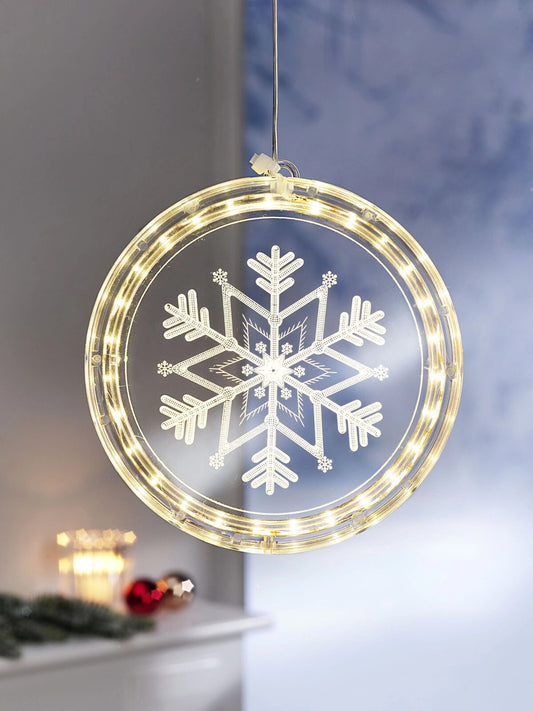 LED-Hängedeko "Snowflake", 26 LEDs