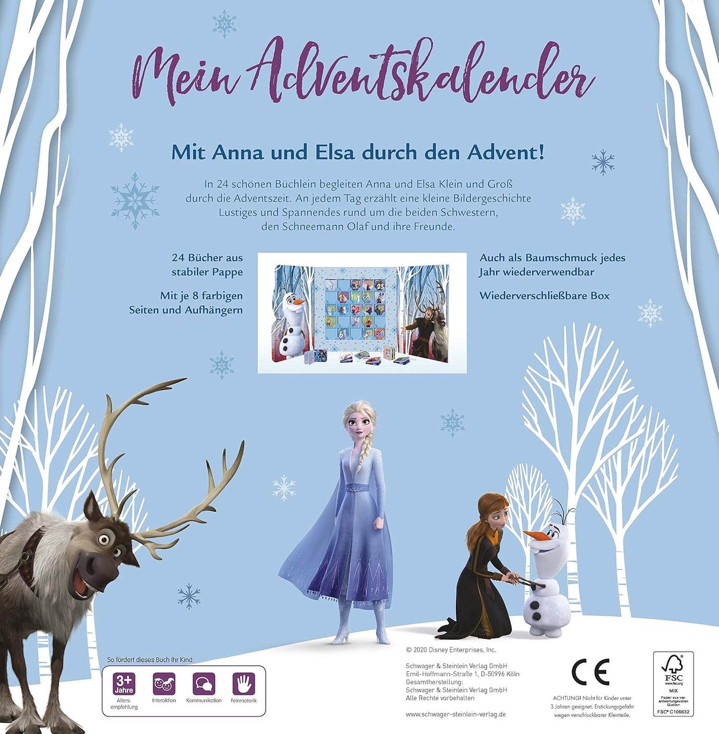 Die Eiskönigin 2 Adventskalender mit 24 Büchlein