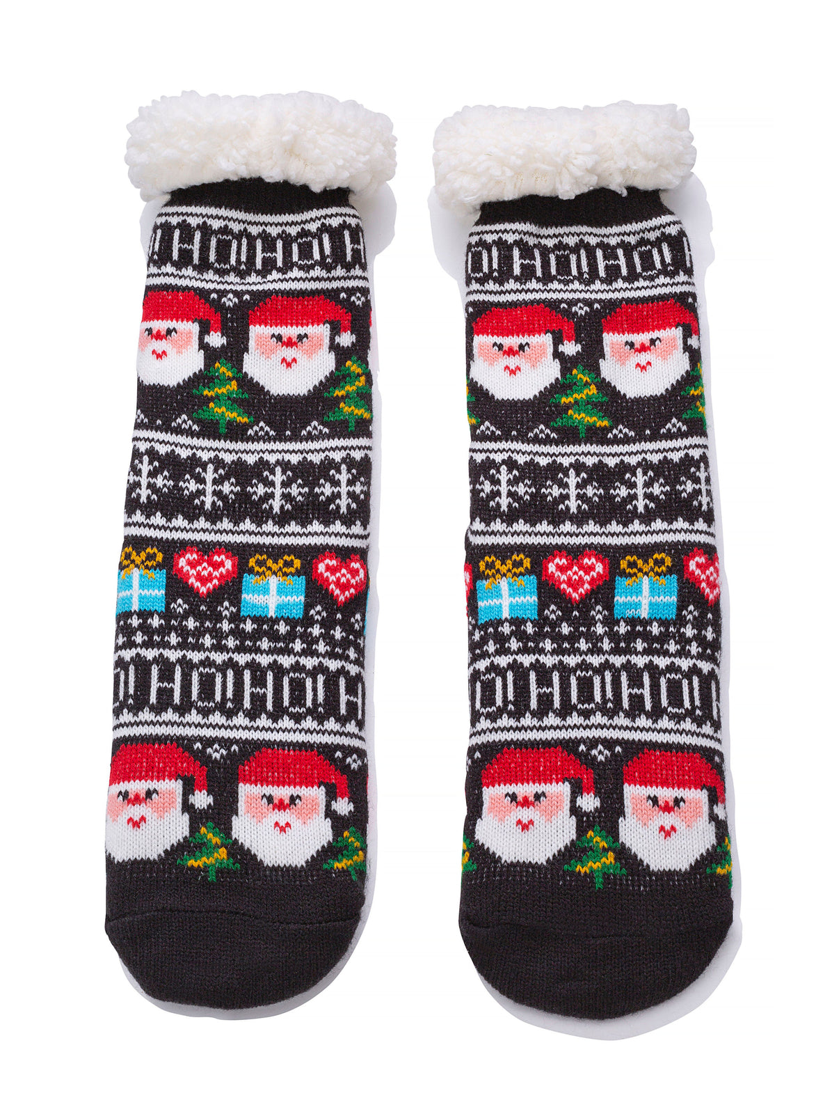Weihnachtssocken "Rentier und Weihnachtsmann" (35-35) 2 Paar