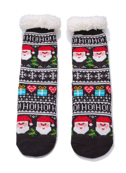 Weihnachtssocken "Rentier und Weihnachtsmann" (35-35) 2 Paar