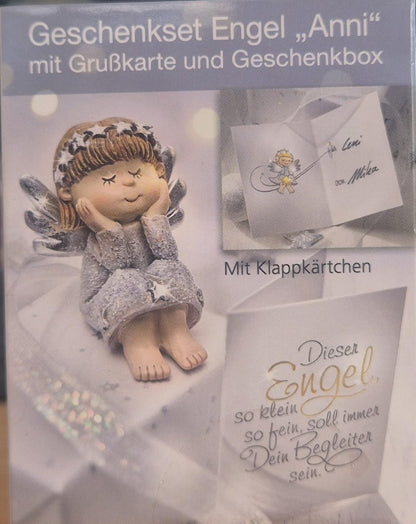 Geschenkset Engel "Anni" mit Grusskarte und Geschenkbox