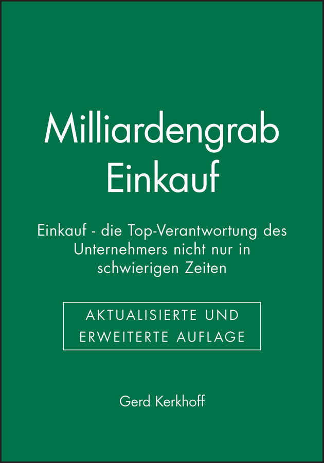 Milliardengrab Einkauf (Gerd Kerkhoff)