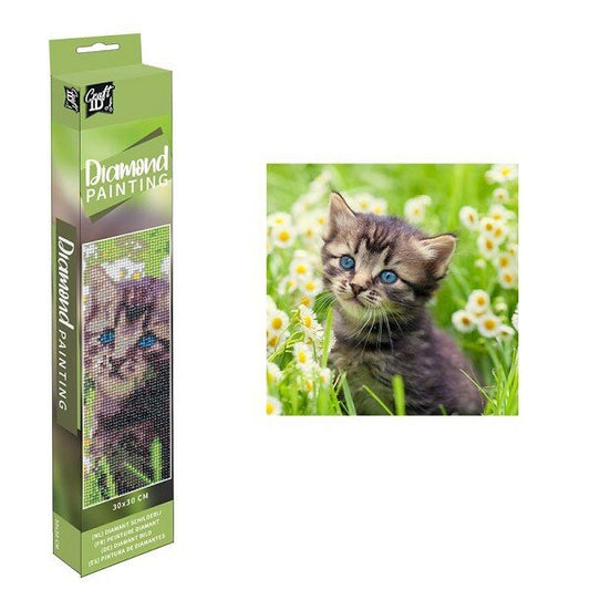 Diamond Painting Bastelset Katze ( 30 x 30 cm)
