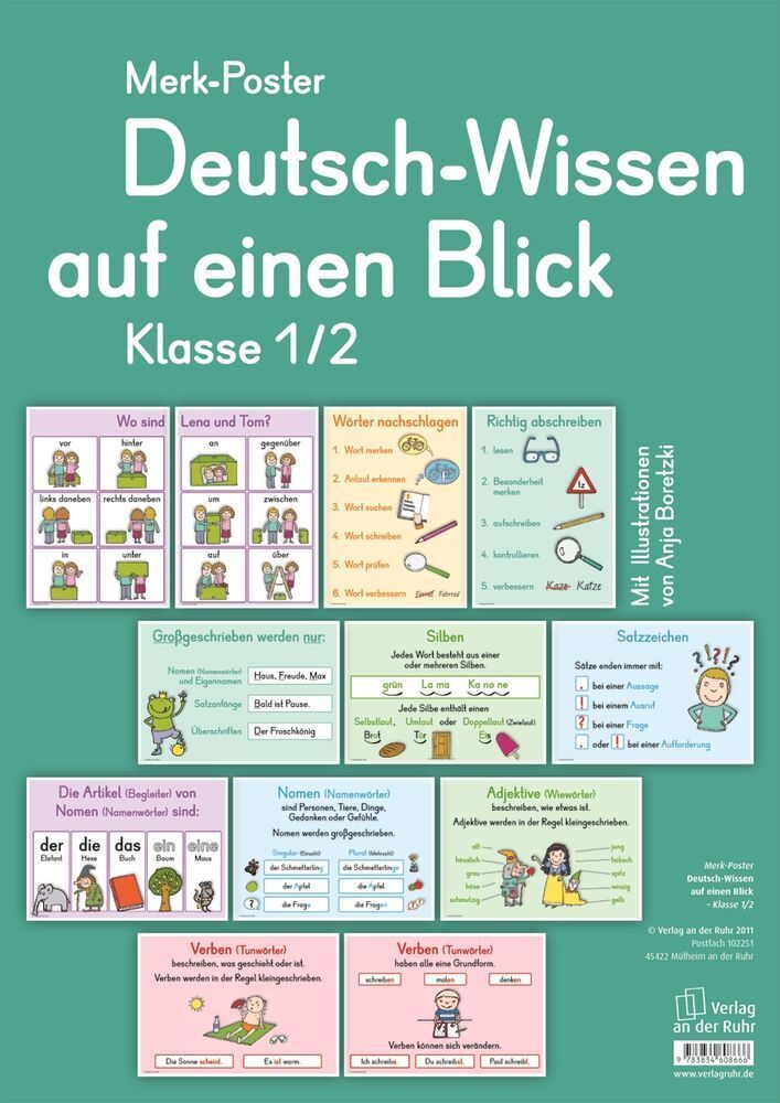 Deutsch-Wissen auf einen Blick - Klasse 1/2 (Redaktionsteam Verlag An Der Ruhr)