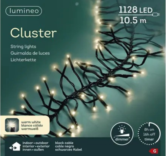 Lumineo - LED Cluster-Beleuchtung -10,5m - 1128 Lichter