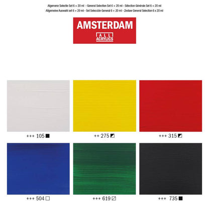 AMSTERDAM Acrylic Standard 6 Farben 20ml