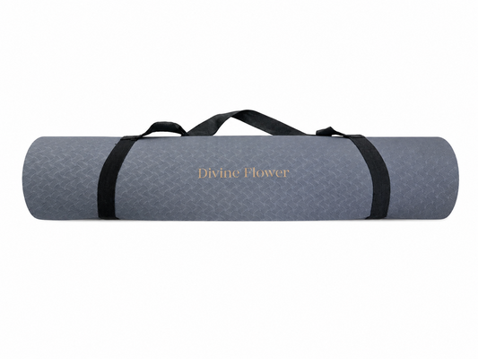 Yogamatte "Divine Flower", grau