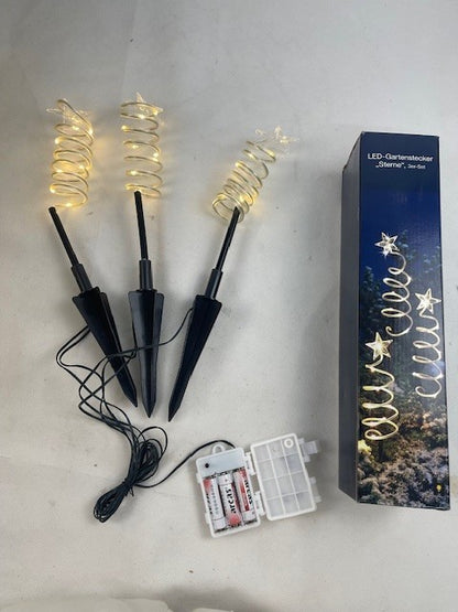 LED-Gartenstecker Sterne 3er-Set
