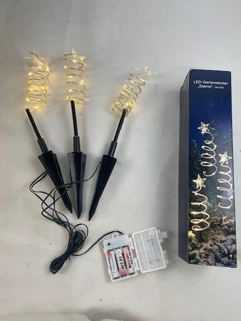 LED-Gartenstecker Sterne 3er-Set