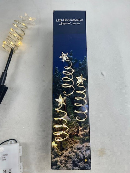 LED-Gartenstecker Sterne 3er-Set