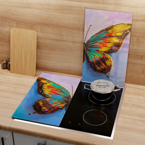 Herdabdeckplatten Schmetterling 2-tlg.
