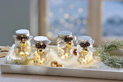 LED- Glasleuchten "Advent" 4er-Set
