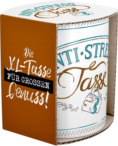 Sheepworld Kaffeetasse Anti-Stress 600 ml, 1 Stück, Weiss