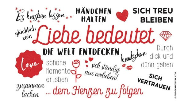 Gilde Brettchen "Liebe bedeutet"