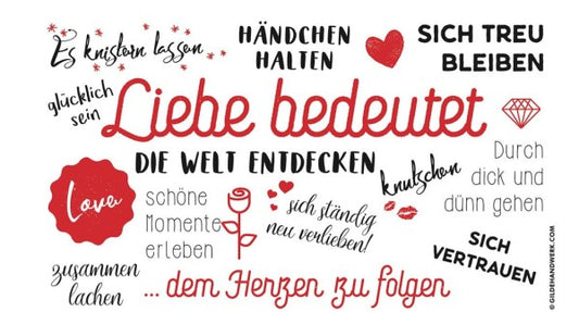 Gilde Brettchen "Liebe bedeutet"