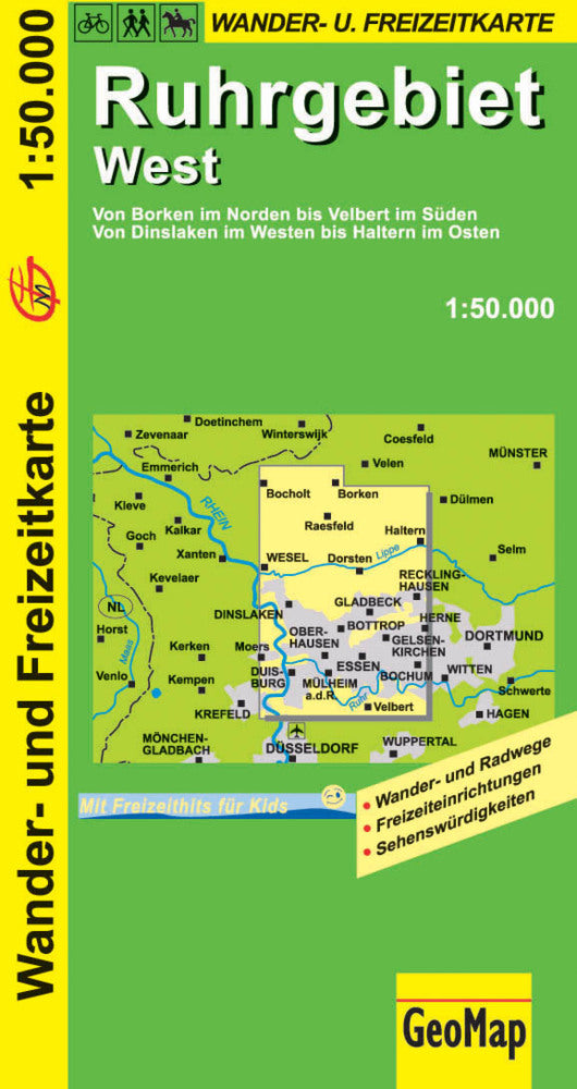 Ruhrgebiet West Wander- und Freizeitkarte (Geomap)