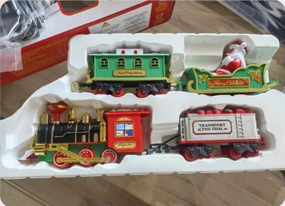 Schwebender Weihnachtszug mit Licht und Sound