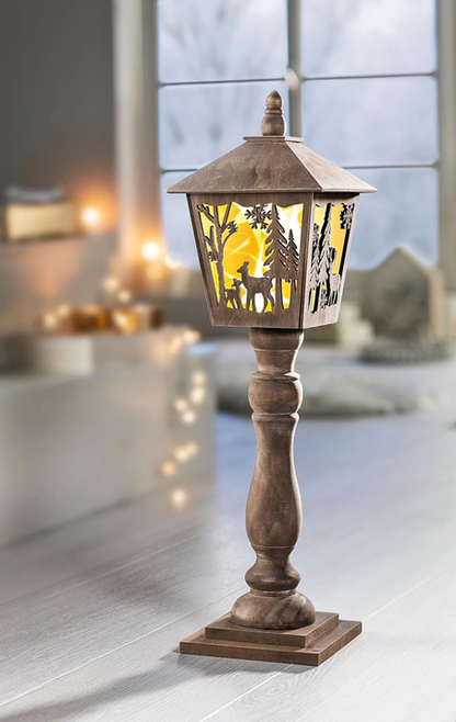 Led Laterne 'Waldszene' 60 cm
