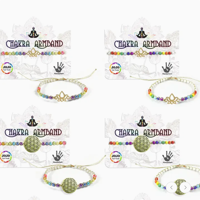 Chakra-Symbol-Armband assortiert