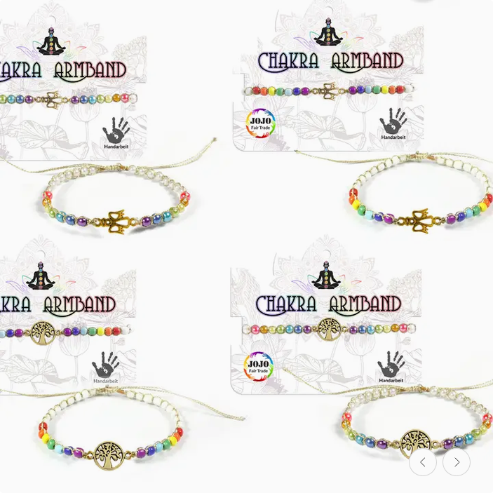 Chakra-Symbol-Armband assortiert
