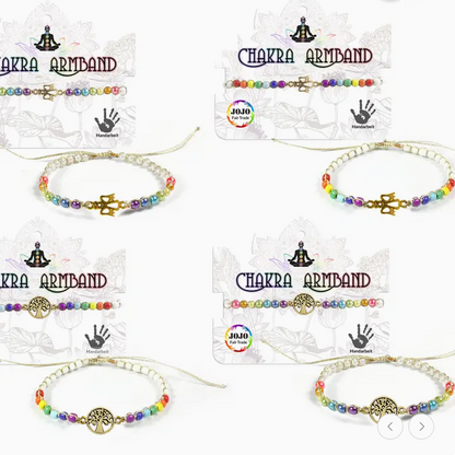 Chakra-Symbol-Armband assortiert