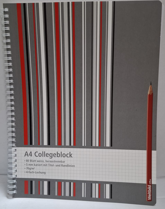 A4 Collegeblock, 80 Blatt