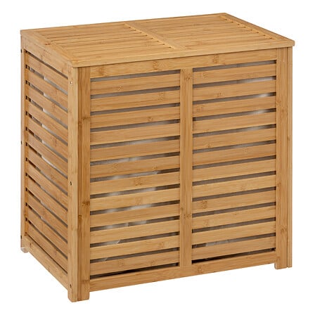 Doppel-Wäschekorb "Sicela" (Bambus, 58 × 40 × 60 cm)