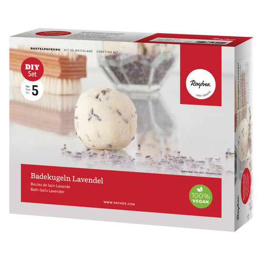 Bastelset für Badekugeln "Lavendel" (für 5 Kugeln)