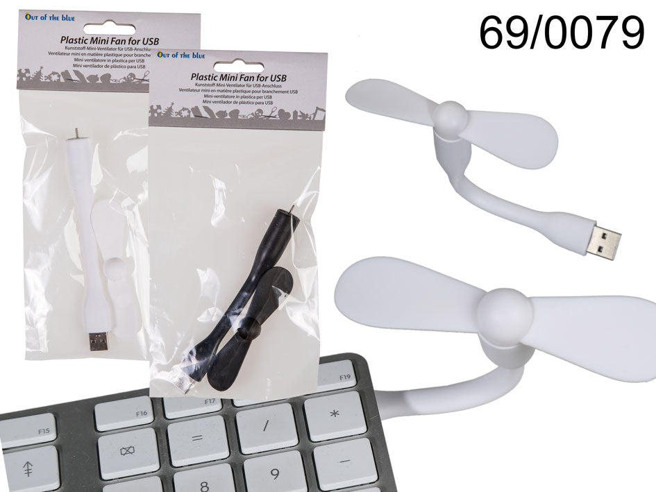 Mini Fan USB 2er-Set (schwarz/weiss)
