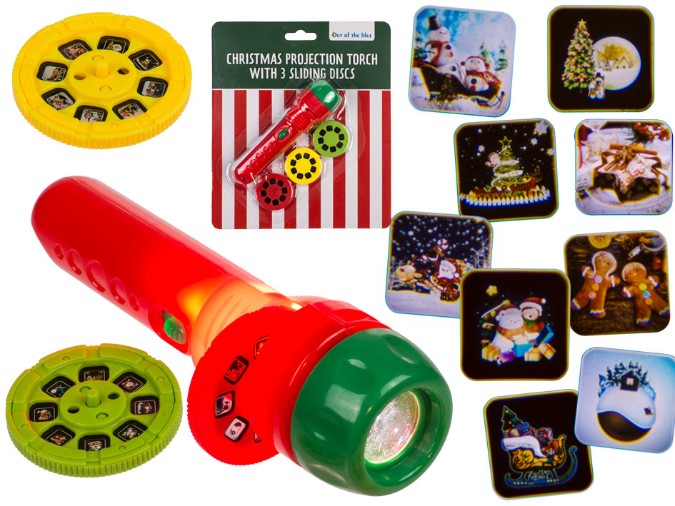 Projektor-Taschenlampe "Christmas Shine" mit 3 Bildscheiben
