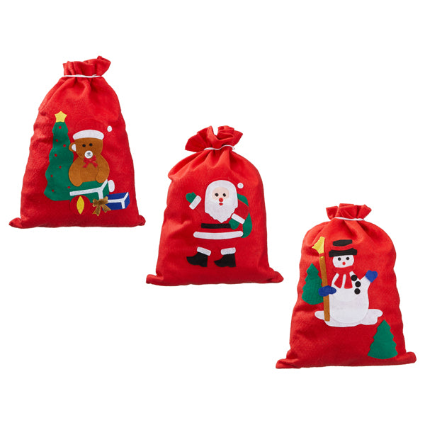 Geschenksack Xmas, 3er-Set (ca. 30 x 40 cm)