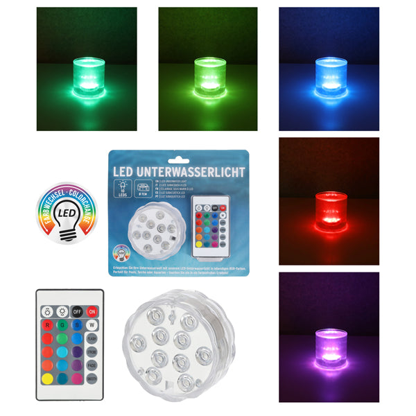 LED-Unterwasserlicht "Farbenspiel" RGB mit Fernbedienung