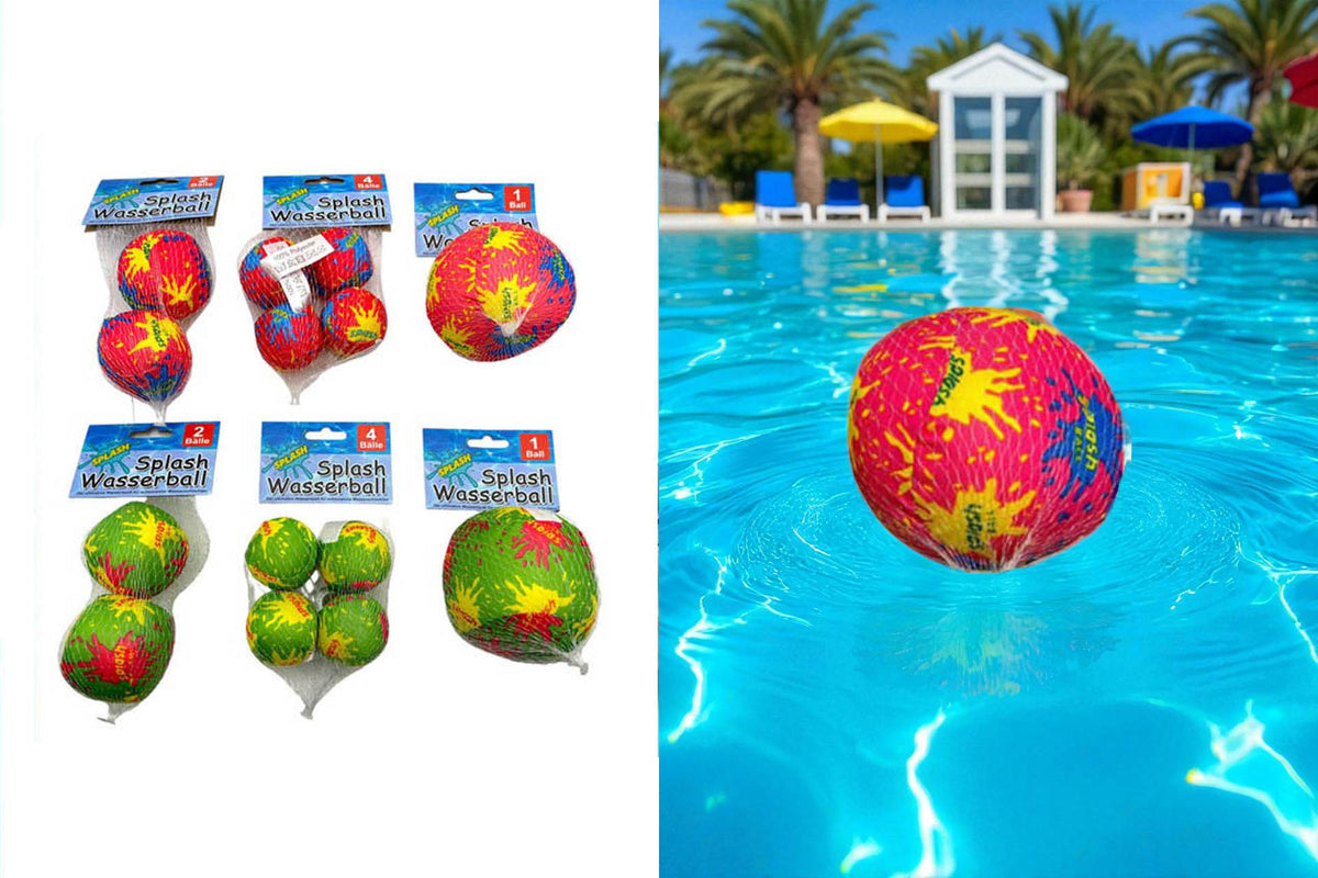 Wasserball Splash, 3-fach Grössen sortiert, 2 Farben