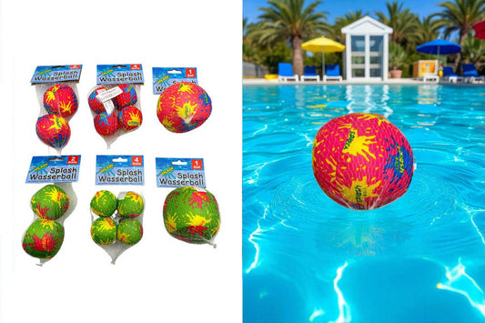 Wasserball Splash, 3-fach Grössen sortiert, 2 Farben