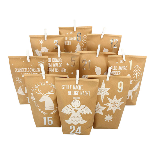 Adventskalender "Waldtiere" aus Packpapier
