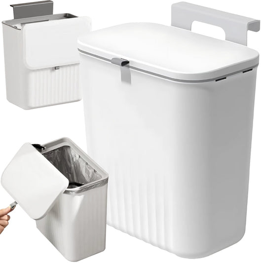 Hängender Küchenabfalleimer (weiss, 9 l)