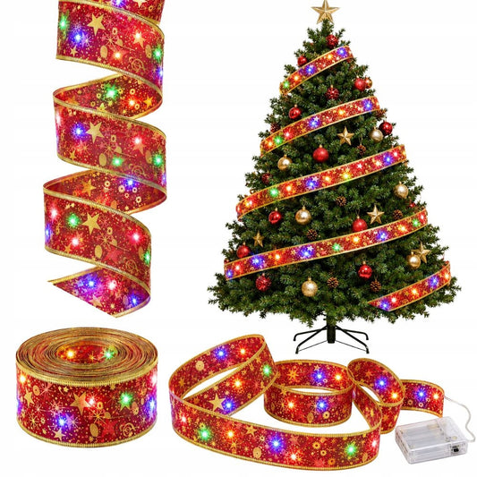 LED-Dekoband "Nola" (rot-gold, 4 m)