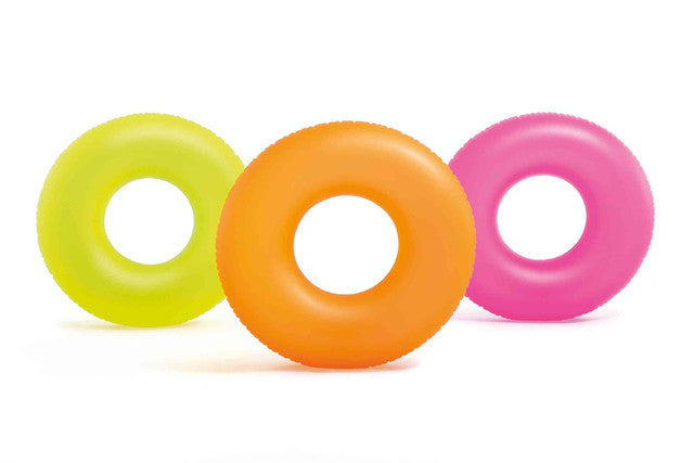 Aufblasbarer Schwimmring in Neonfarben, 91 cm