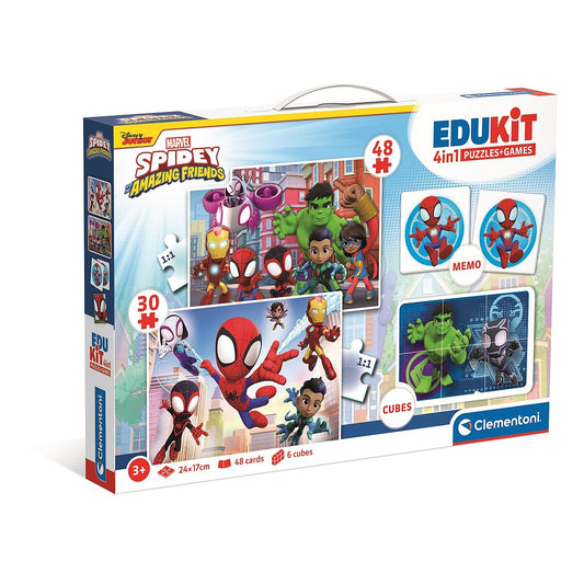 Clementoni 4-in-1-Spielesammlung "Spidey"