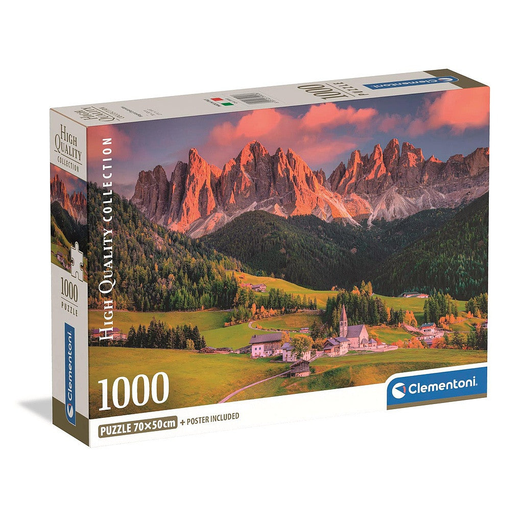 Clementoni Puzzle "Dolomiten" (1000 Teile mit Poster)