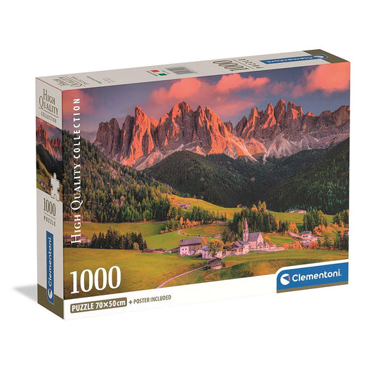 Clementoni Puzzle "Dolomiten" (1000 Teile mit Poster)