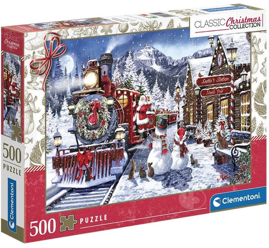 Clementoni Puzzle "Weihnachts-Bahnhof" (500 Teile)