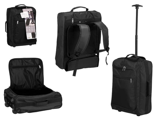 Kabinen-Trolley-Rucksack "Flex", schwarz (31.5 l)