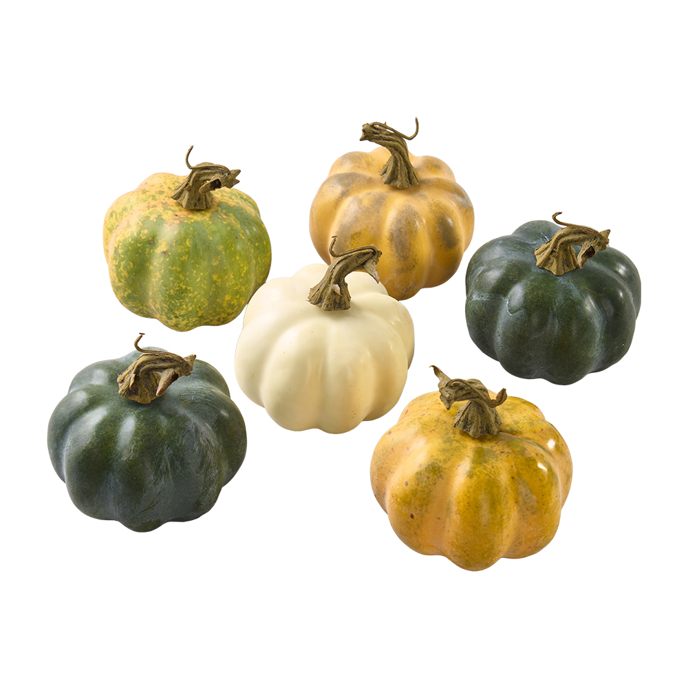 Deko-Kürbisse "Herbstgold" 6er-Set