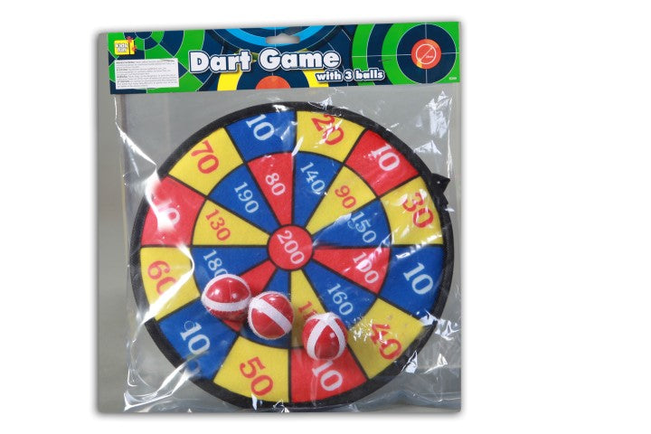 Soft-Dartscheibe, Ø 28 cm, mit 3 Klettbällen